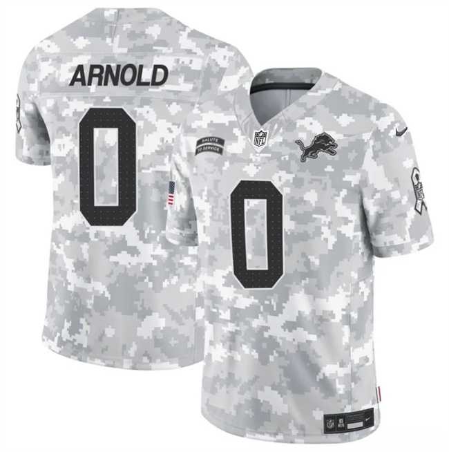 Men%27s Detroit Lions #0 Terrion Arnold 2024 F.U.S.E Arctic Camo Salute To Service Limited Stitched Football Jersey Dzhi->denver broncos->NFL Jersey